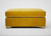 Torino Footstool Smart Luxe Velvet Canary / Natural