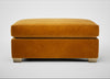Torino Footstool Smart Luxe Velvet Cognac / Natural
