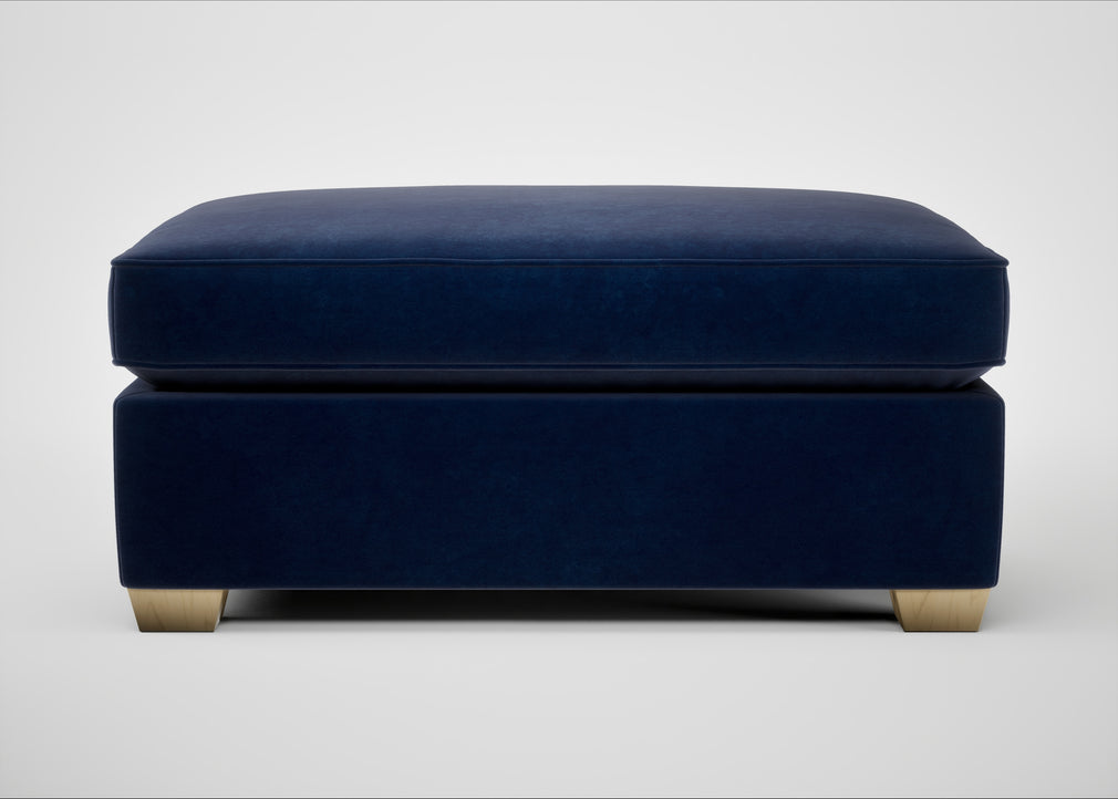 Torino Footstool Smart Luxe Velvet Midnight / Natural