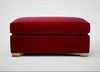 Torino Footstool Smart Luxe Velvet Mulberry / Natural