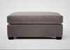 Torino Footstool Smart Luxe Velvet Mushroom / Black
