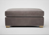 Torino Footstool Smart Luxe Velvet Mushroom / Natural