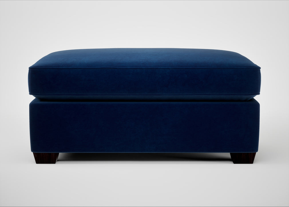 Torino Footstool Smart Velvet Dusk / Black