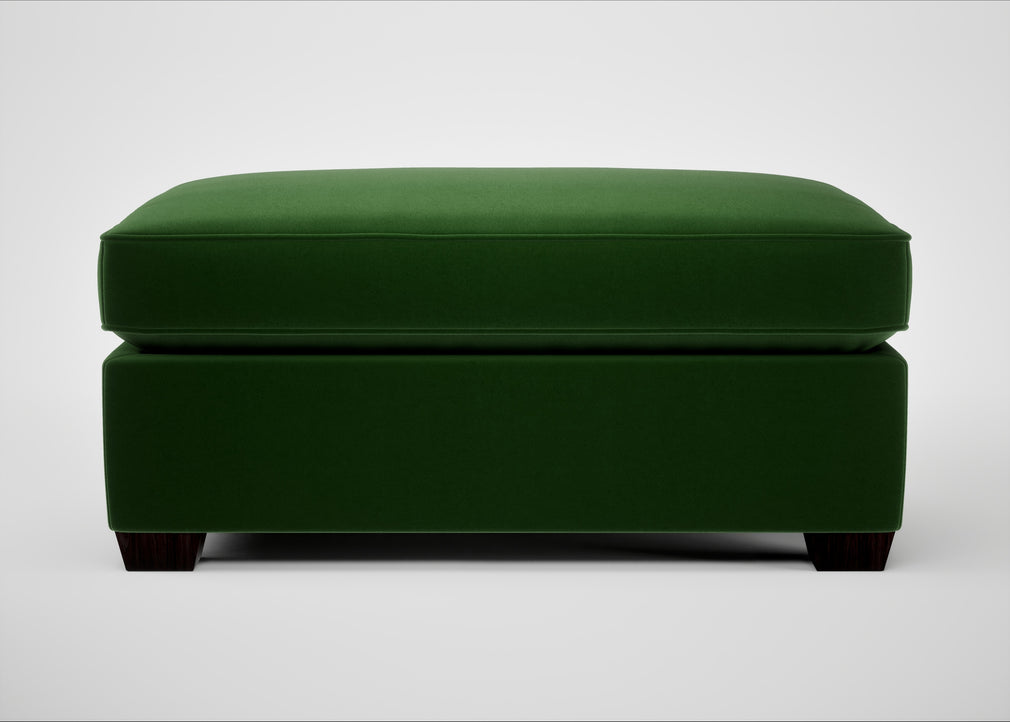 Torino Footstool Smart Velvet Forest / Black