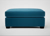 Torino Footstool Smart Velvet Ocean Blue / Black