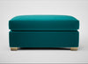 Torino Footstool Smart Velvet Petrol / Natural
