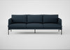 Matera 4 Seater Sofa Siena Cotton Deep Sea / Black