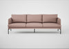 Matera 4 Seater Sofa Siena Cotton Dusky Pink / Black