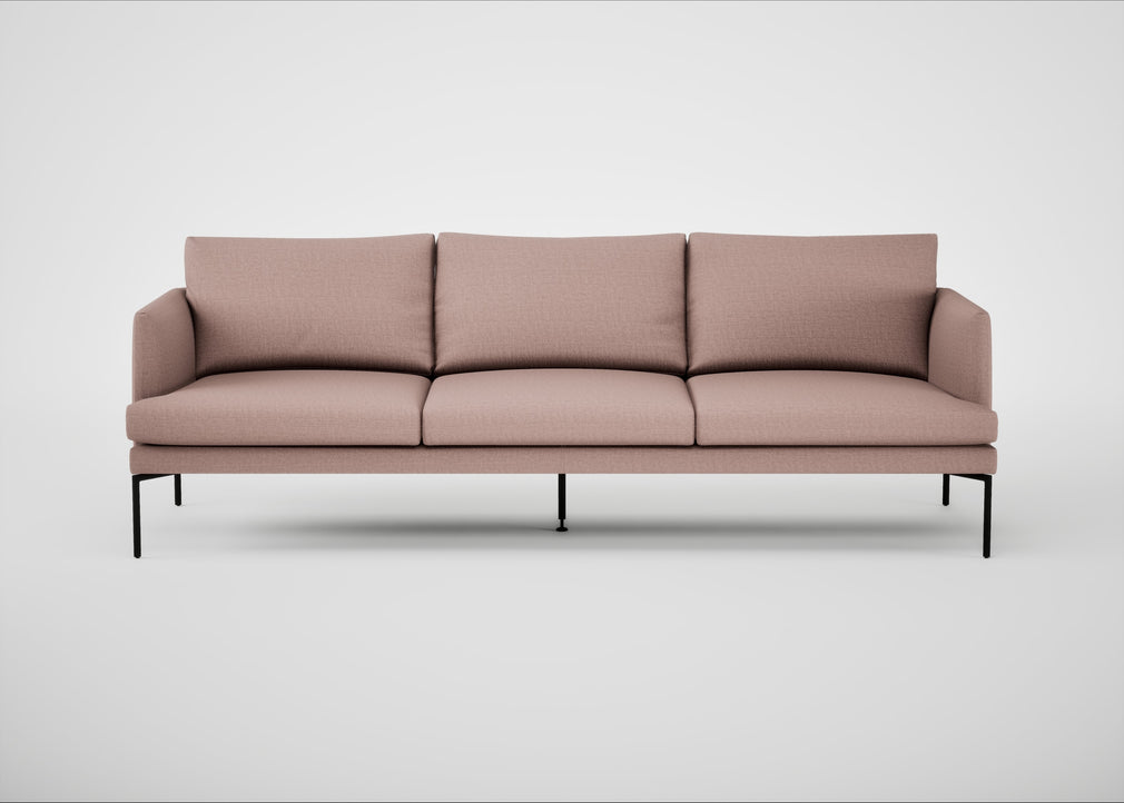 Matera 4 Seater Sofa Siena Cotton Dusky Pink / Black