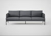 Matera 4 Seater Sofa Siena Cotton Shale Grey / Black