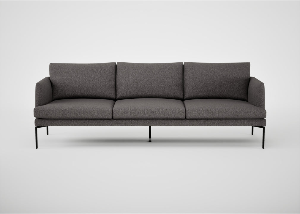 Matera 4 Seater Sofa Loop Boucle Granite / Black