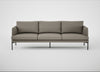 Matera 4 Seater Sofa Loop Boucle Taupe / Black