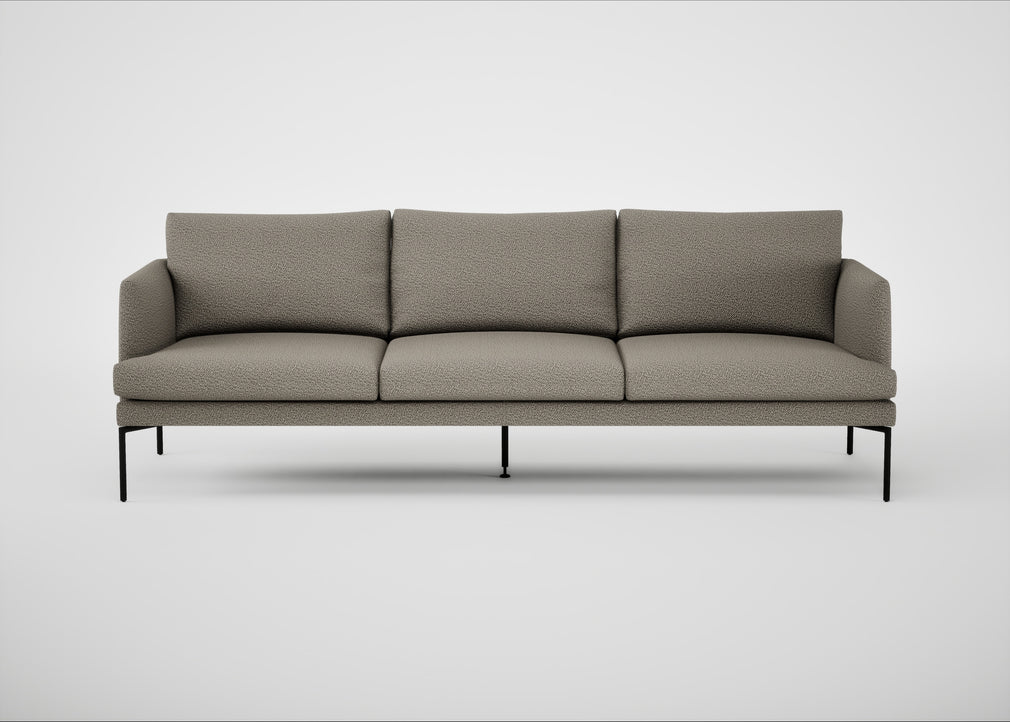 Matera 4 Seater Sofa Loop Boucle Taupe / Black