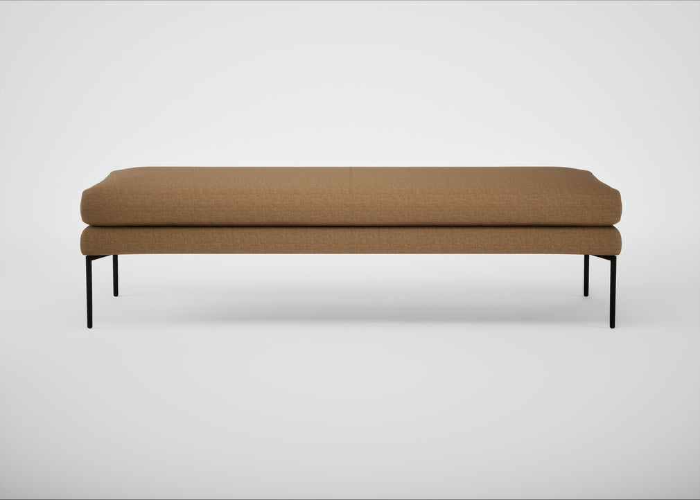 Matera Bench Siena Cotton Clay / Black / 160cm