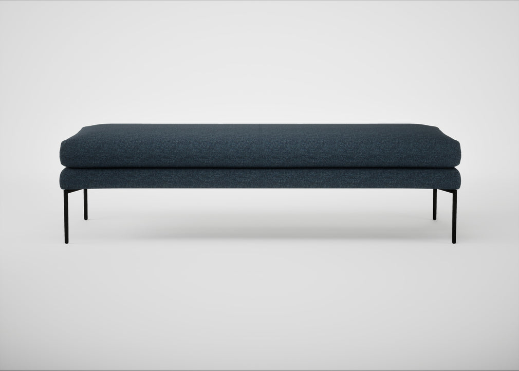 Matera Bench Siena Cotton Deep Sea / Black / 160cm