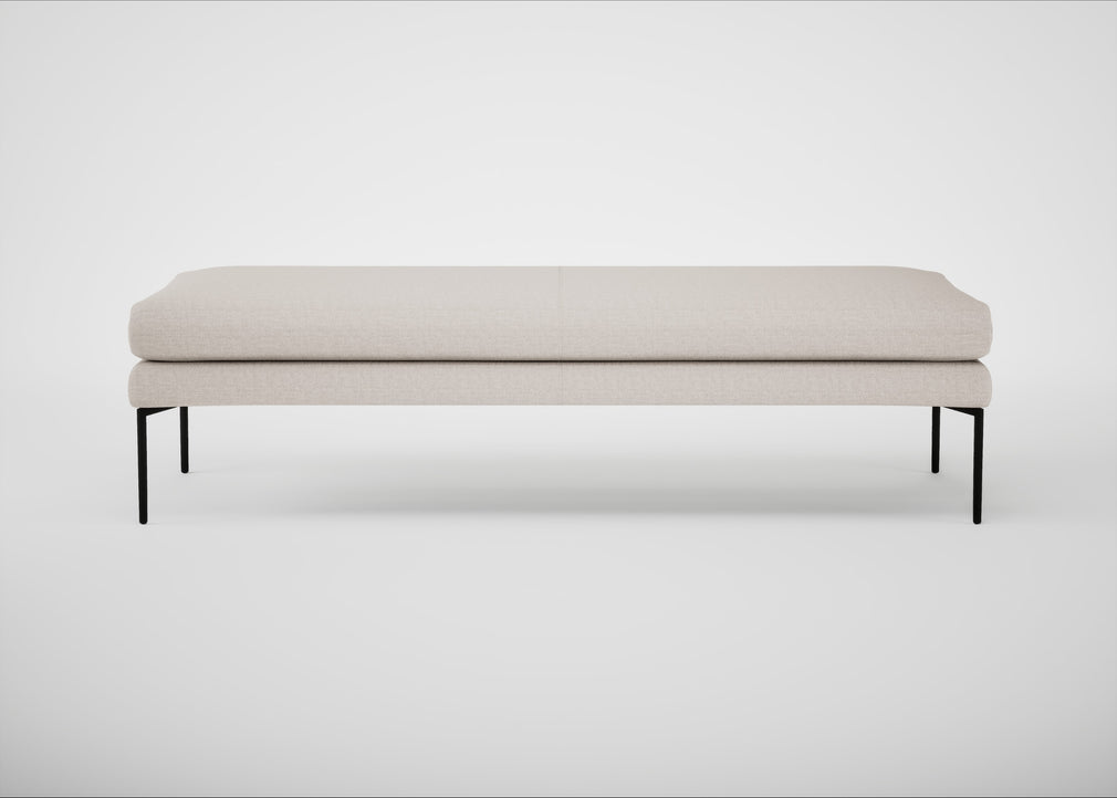 Matera Bench Siena Cotton Natural / Black / 160cm