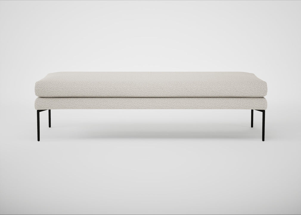 Matera Bench Loop Boucle Polar / Black / 160cm