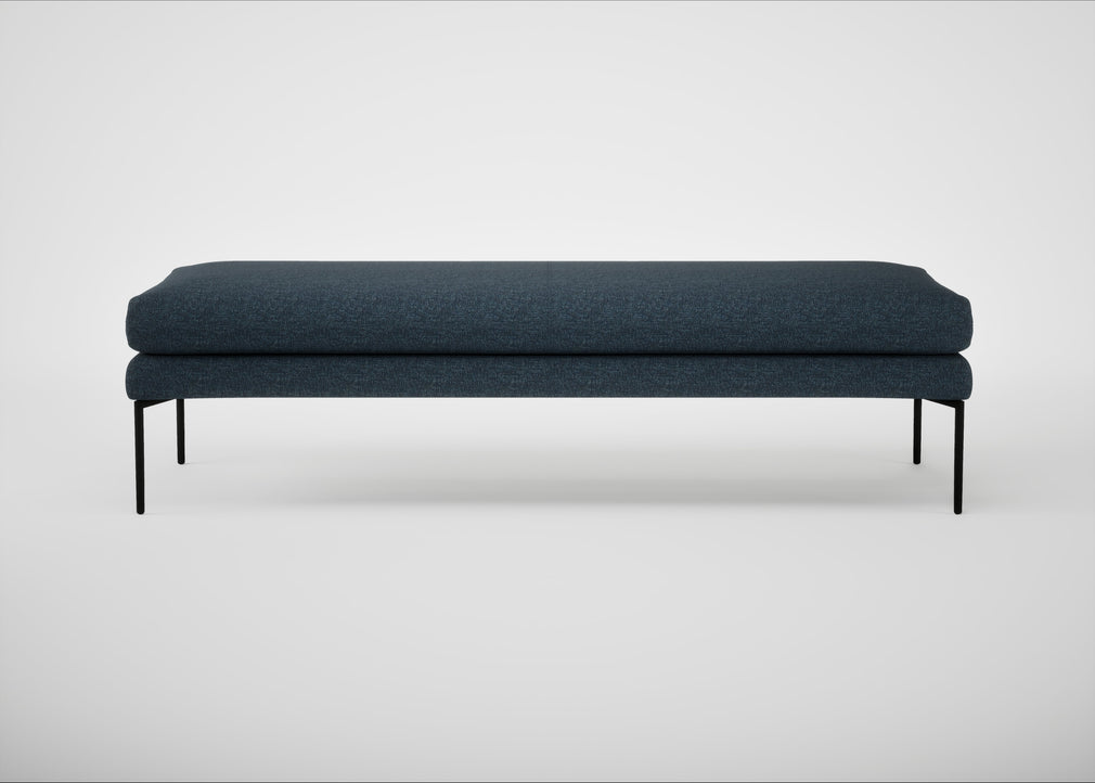 Matera Bench Siena Cotton Deep Sea / Black / 180cm