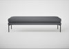 Matera Bench Siena Cotton Shale Grey / Black / 180cm