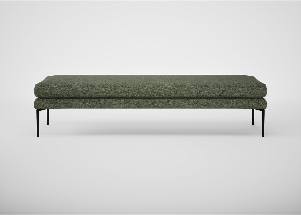 Matera Bench Loop Boucle Forest / Black / 180cm