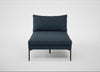 Matera Chaise Lounge Siena Cotton Deep Sea / Black