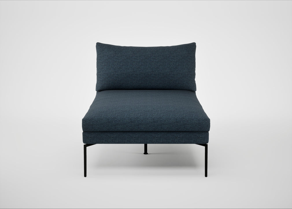 Matera Chaise Lounge Siena Cotton Deep Sea / Black