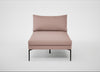 Matera Chaise Lounge Siena Cotton Dusky Pink / Black
