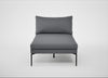 Matera Chaise Lounge Siena Cotton Shale Grey / Black