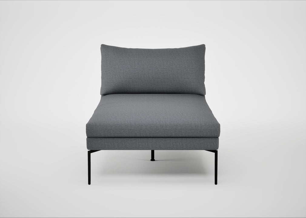 Matera Chaise Lounge Siena Cotton Shale Grey / Black