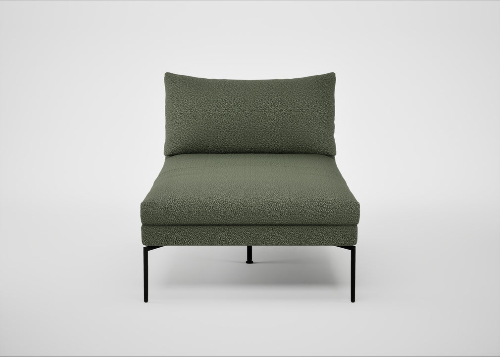 Matera Chaise Lounge Loop Boucle Forest / Black