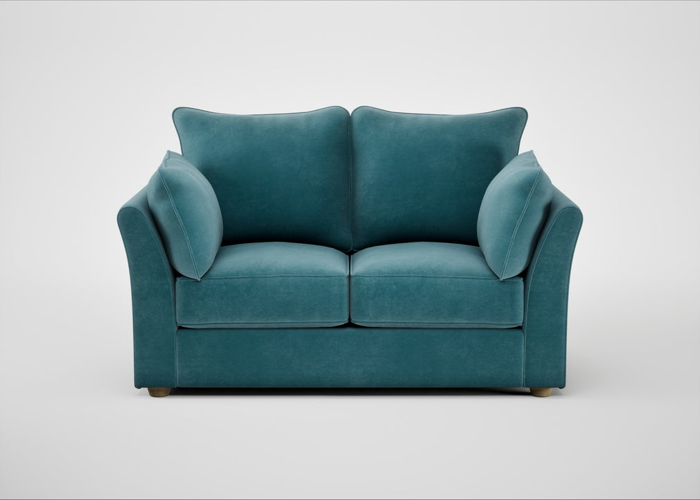 Tailor 2 Seater Sofa Smart Luxe Velvet Airforce Blue / Natural