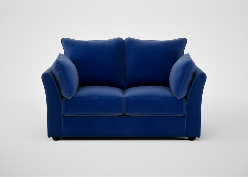 Tailor 2 Seater Sofa Smart Luxe Velvet Azure / Black