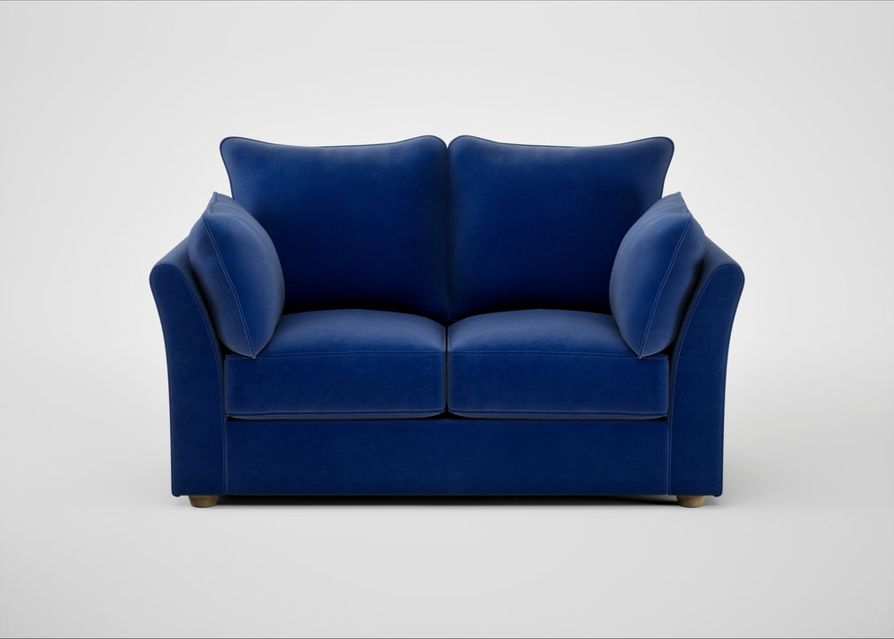Tailor 2 Seater Sofa Smart Luxe Velvet Azure / Natural