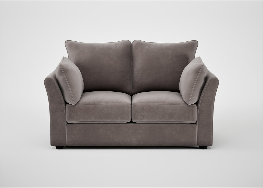 Tailor 2 Seater Sofa Smart Luxe Velvet Mushroom / Black