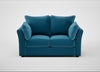 Tailor 2 Seater Sofa Smart Velvet Ocean Blue / Black
