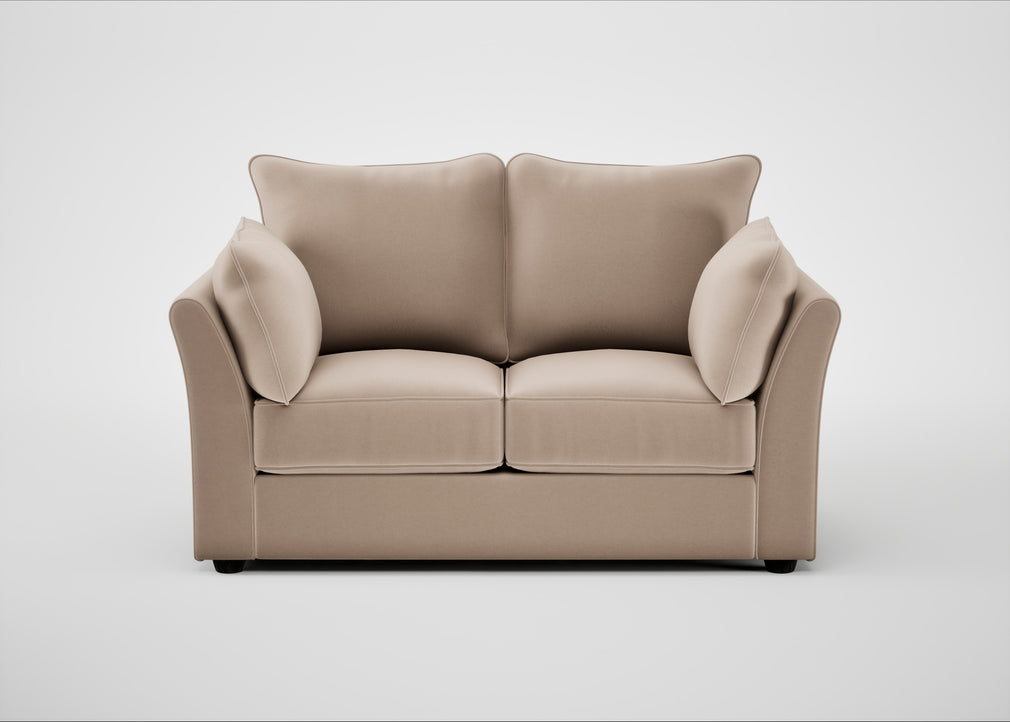 Tailor 2 Seater Sofa Smart Velvet Pebble / Black