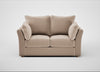 Tailor 2 Seater Sofa Smart Velvet Pebble / Natural