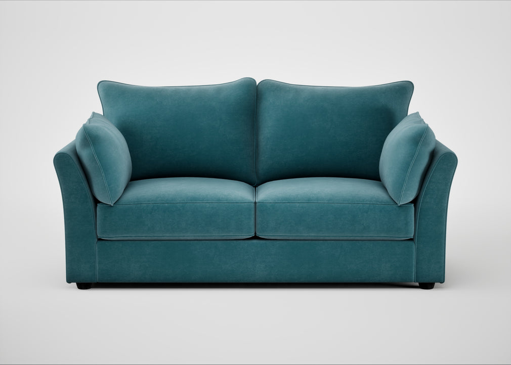 Tailor 3 Seater Sofa Smart Luxe Velvet Airforce Blue / Black