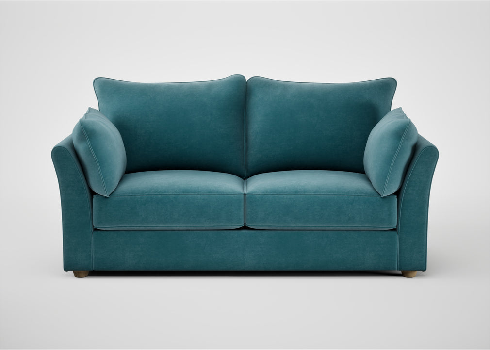Tailor 3 Seater Sofa Smart Luxe Velvet Airforce Blue / Natural