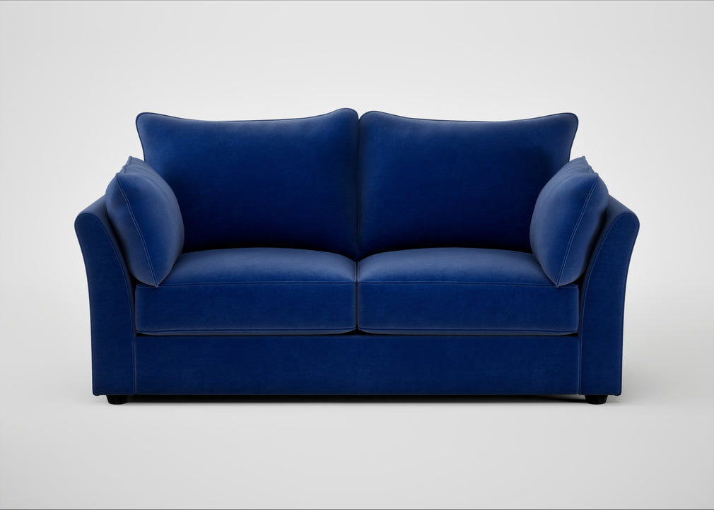Tailor 3 Seater Sofa Smart Luxe Velvet Azure / Black