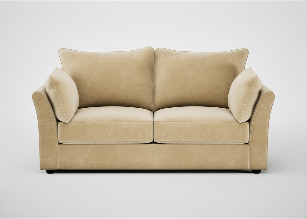 Tailor 3 Seater Sofa Smart Luxe Velvet Biscuit / Black