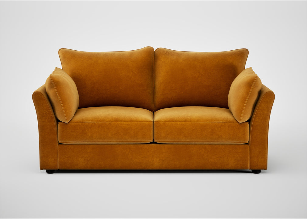 Tailor 3 Seater Sofa Smart Luxe Velvet Cognac / Black