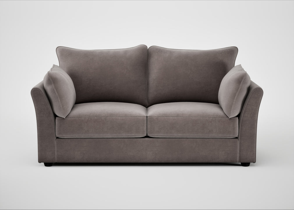 Tailor 3 Seater Sofa Smart Luxe Velvet Mushroom / Black