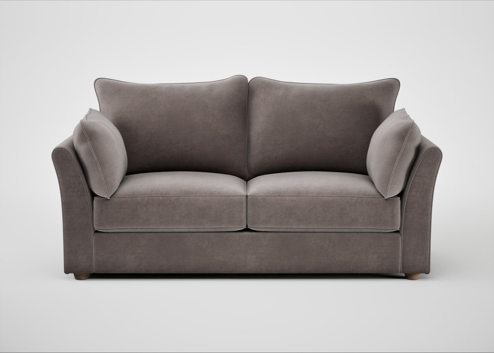 Tailor 3 Seater Sofa Smart Luxe Velvet Mushroom / Natural