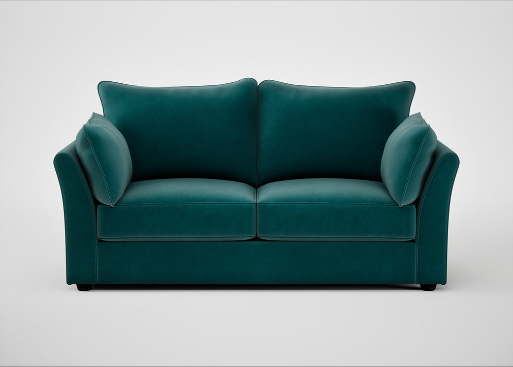 Tailor 3 Seater Sofa Smart Luxe Velvet Ocean Green / Black