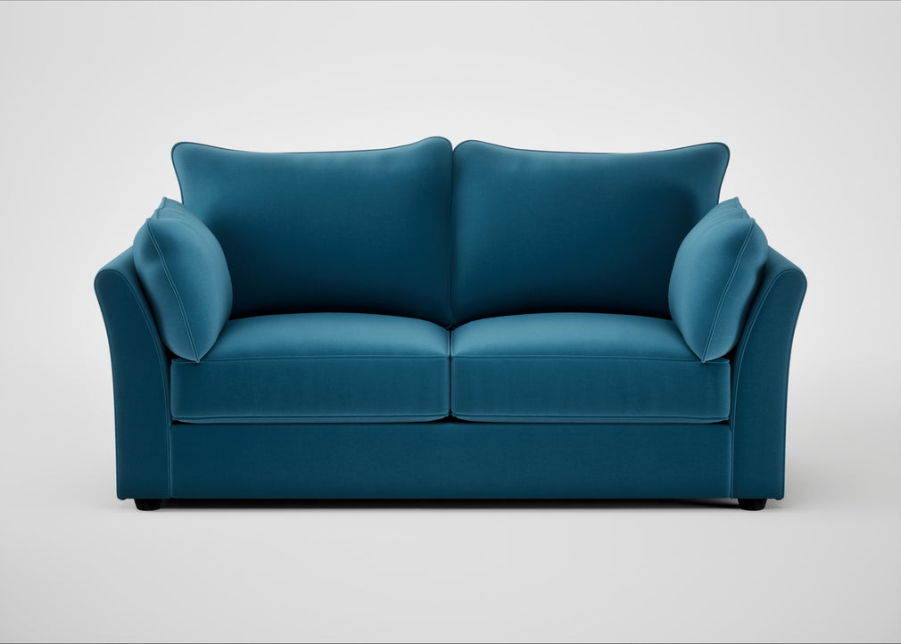 Tailor 3 Seater Sofa Smart Velvet Ocean Blue / Black