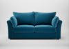 Tailor 3 Seater Sofa Smart Velvet Ocean Blue / Walnut Stained