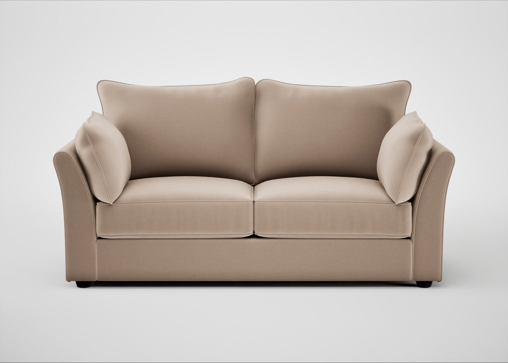 Tailor 3 Seater Sofa Smart Velvet Pebble / Black