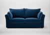 Tailor 3 Seater Sofa Smart Velvet Petrol / Walnut Stained
