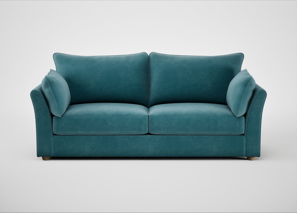 Tailor 4 Seater Sofa Smart Luxe Velvet Airforce Blue / Natural